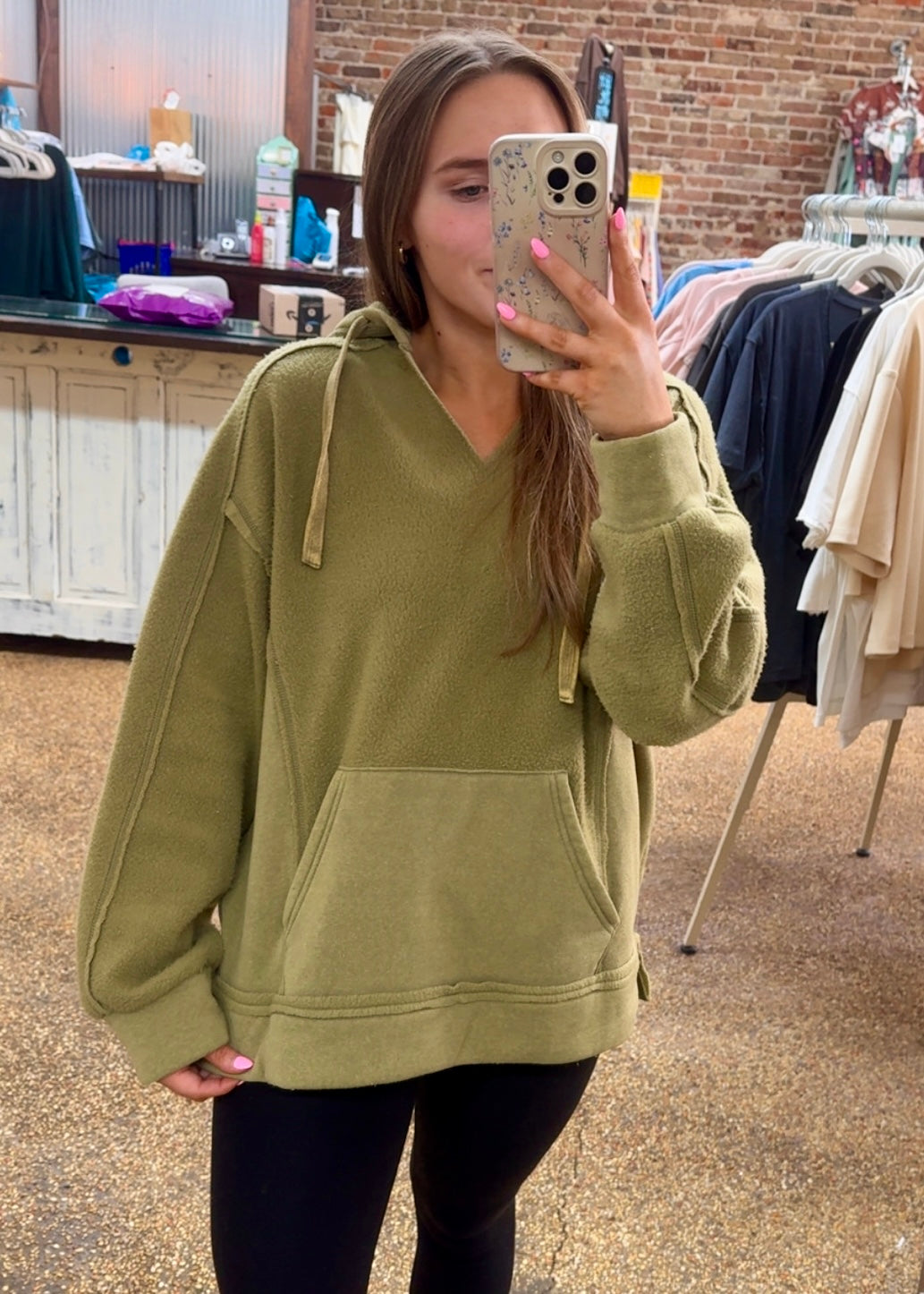 PICK ME UP TOP - OLIVE