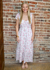 IT’S ALL ALRIGHT DRESS - WHITE PINK MIX