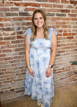 Load image into Gallery viewer, WHEN IT BEGINS DRESS - WHITE/BLUE
