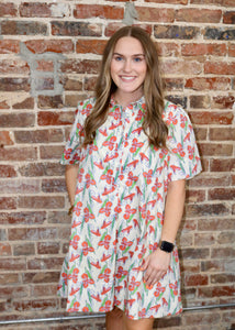 MAKE THE MOST DRESS - IVORY/ORANGE