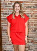 MADE FOR THE MOMENT SKORT - RED