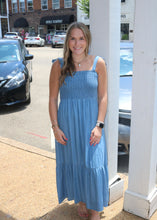 Load image into Gallery viewer, NONE OF YOUR BUSINESS DRESS - CHAMBRAY
