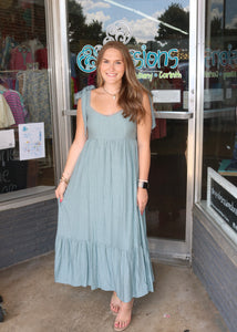 THERE WE GO DRESS - LT. TEAL