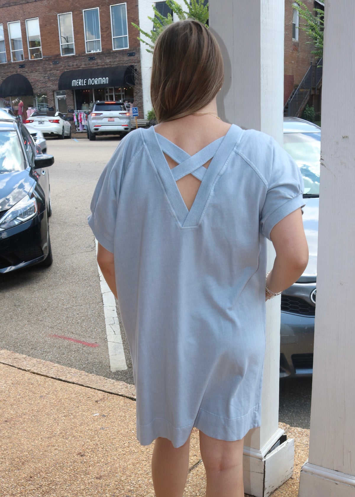 STAY THE COURSE DRESS - DENIM BLUE