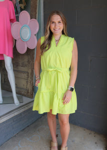 FROM THE BEGINNING DRESS - LIME