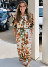 Load image into Gallery viewer, WHAT YOU SAID DRESS - OLIVE/CAMEL MIX
