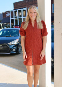 ALWAYS WORTH IT DRESS - RUST