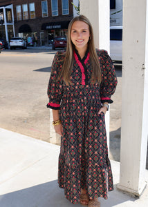 REST ON ME DRESS - BLACK MIX