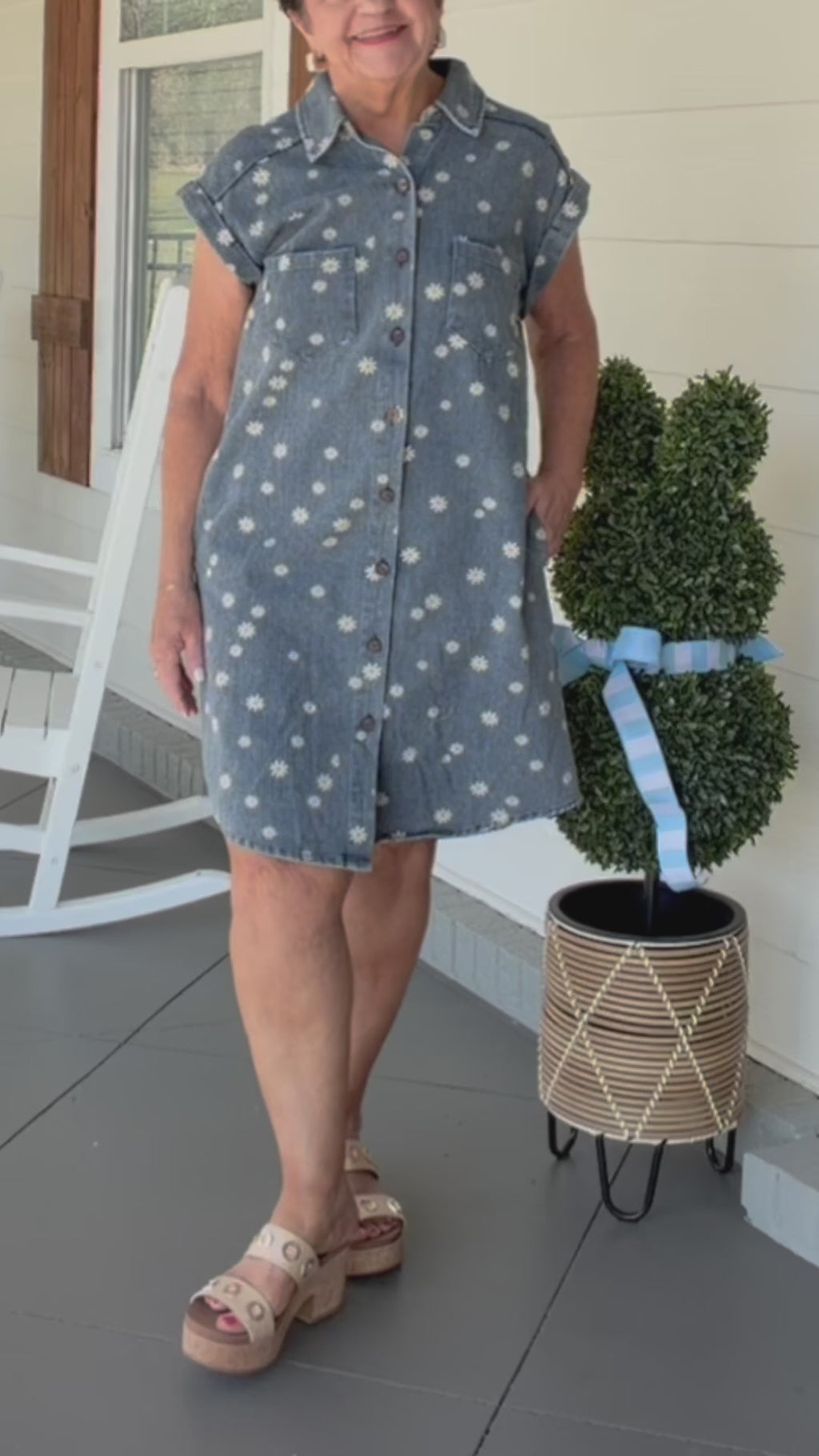 LIKE A WILDFLOWER DRESS - DENIM