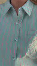 Load and play video in Gallery viewer, WEEKEND VIBES TOP - TURQUOISE
