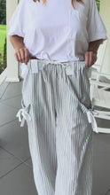Load and play video in Gallery viewer, TAKING IT EASY PANTS - DENIM STRIPE
