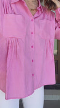 Load and play video in Gallery viewer, ITS OVER FOR ME TOP - PINK STRIPE
