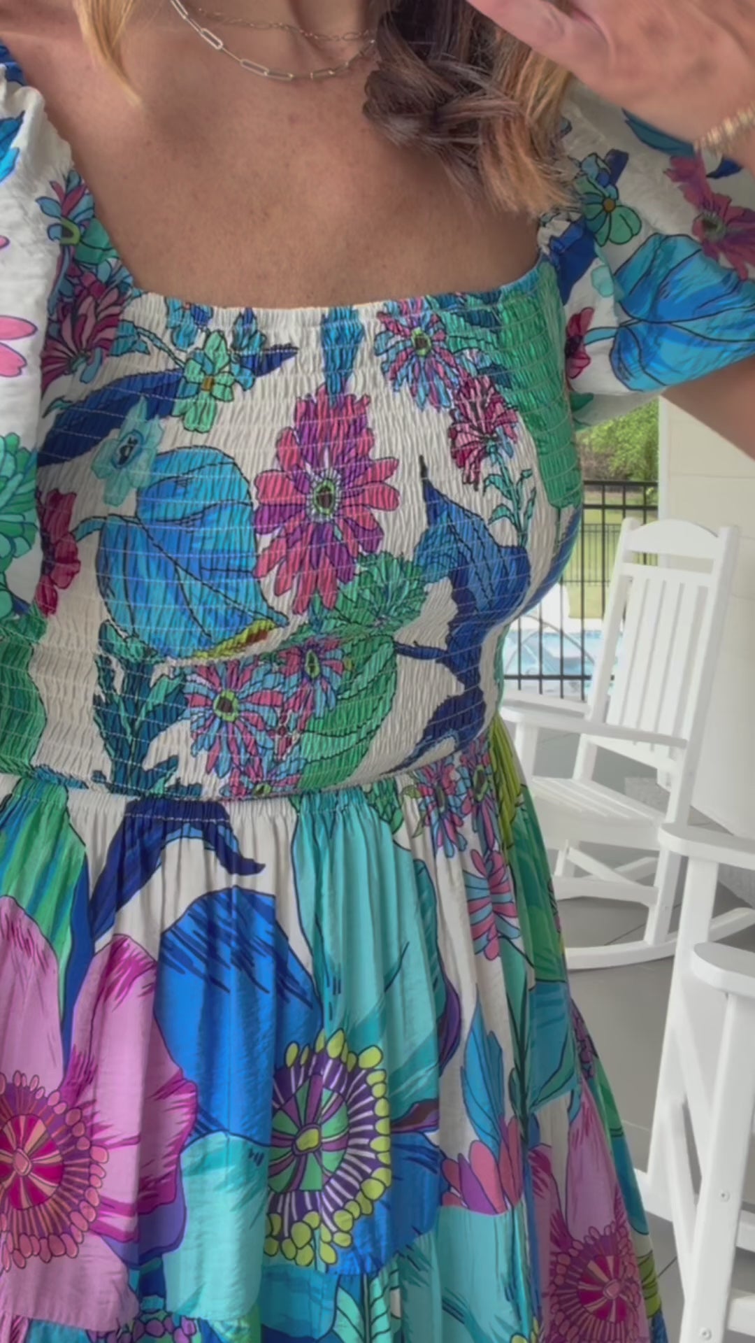 WISH YOU THE BEST DRESS - BLUE MULTI