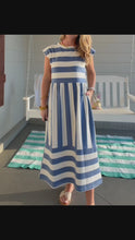 Load and play video in Gallery viewer, TRY YOUR BEST DRESS - BLUE STRIPE
