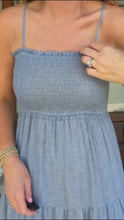 Load and play video in Gallery viewer, MAKE THE CUT DRESS - CHAMBRAY
