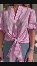Load and play video in Gallery viewer, FOR THE WIN TOP - PINK STRIPE
