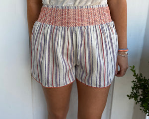 STRIPE PRINTED SHORTS